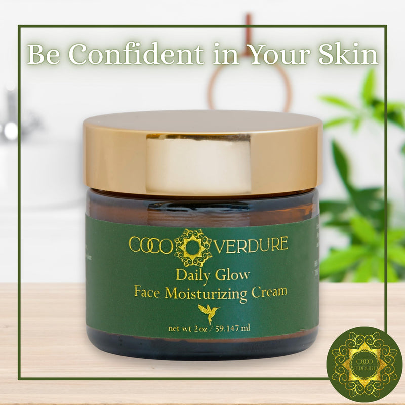 Daily Glow Face Moisturizing Cream - Ultra Hydrating Facial Moisturizer with Vitamin E, Jojoba Oil & African Shea Butter. Lightweight, Nutrient Rich Formula for Dry, Sensitive Skin. 2oz
