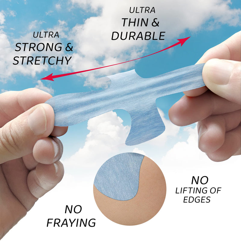 Not Just A Patch Freestyle Libre 2 Covers (20 Pack) - Thin, Strong and Light, Ultra-Long 14 Day Adhesion - Durable Lingo CGM & Libre 2 Sensor & Protector Patches - Air X-Mini Blue Adhesive