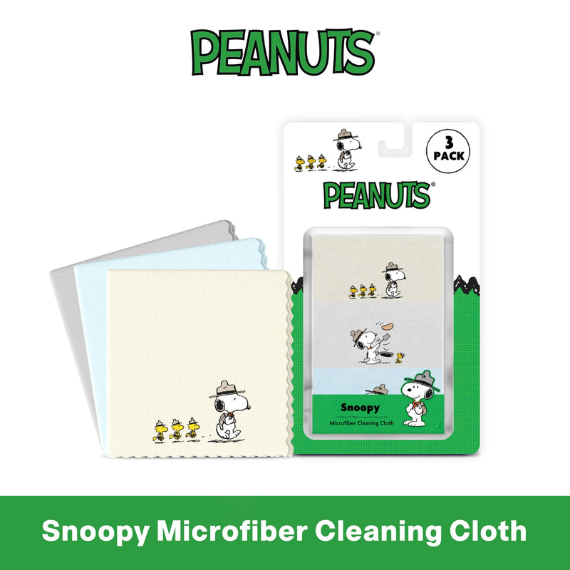 [Australia] - Microfiber Cloth & Glasses Wipes (3 Pack) Lens & Glasses Cleaning Cloth - Eye Glass Clean Cloths - Eyeglass Cleaning Cloths - Camera Lenses & Gadget Delicate Screens - Snoopy 3 Pack 