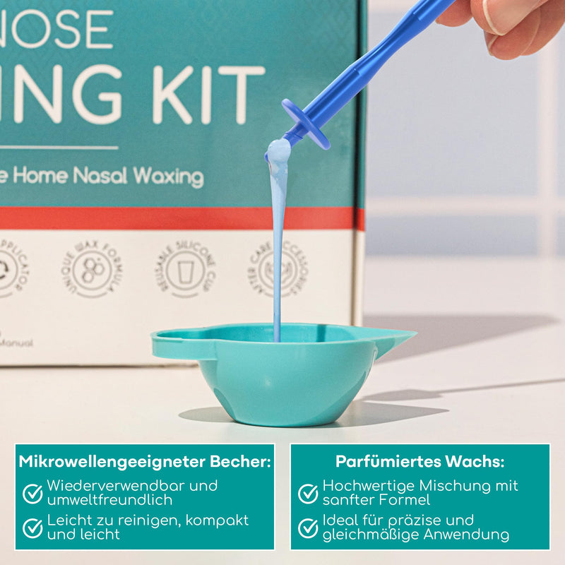 [Australia] - Medi Grade Wax Hair Removal - Waxing Set with 2 reusable sticks, 26 applicators, microwave cup and 50g nose hair wax beads - Simple, safe warm wax hair removal at home nose wax kit 