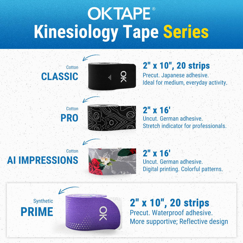 [Australia] - OK TAPE Synthetic Kinesiology Tape, 20 Strips Precut K Tape, Waterproof, Elastic Athletic Tape for Pain Relief & Muscle Support, Reflective Design, 2" x 10" -Beige 1 Roll Beige 