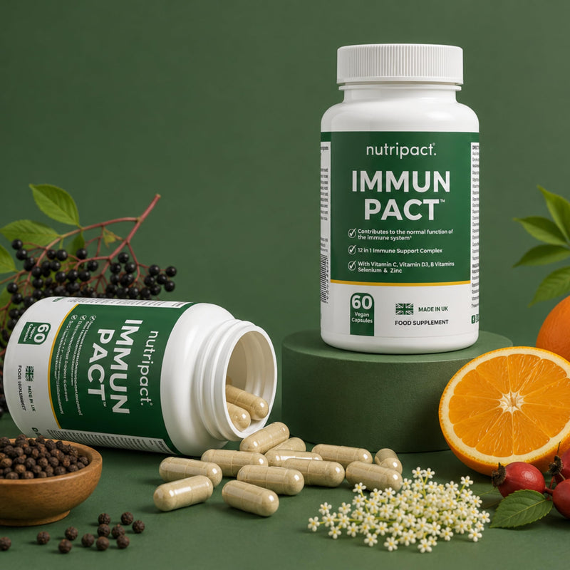 Advanced Immune Support Supplement for Women & Men – 12-in-1 Vitamin, Mineral & Botanical Complex with Vitamin C, Vitamin D3, Zinc, Selenium, Elderberry, Quercetin, Rosehip & Vitamin B12 – 60 Capsules
