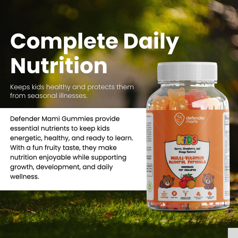 Kids Vitamin Gummies – Multivitamin & Mineral Formula, Non‑GMO · Gluten‑Free, 90 Count Chewables for Daily Immune, Growth & Bone Support