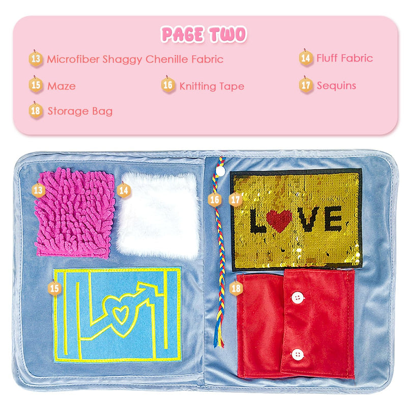 [Australia] - Fidget Blanket for Adults with Dementia, Activities for Seniors, Suitable for Alzheimer's and Autistic Therapy, Relieves Anxiety, Calms and is a Comforting Product for Hand Exercises 