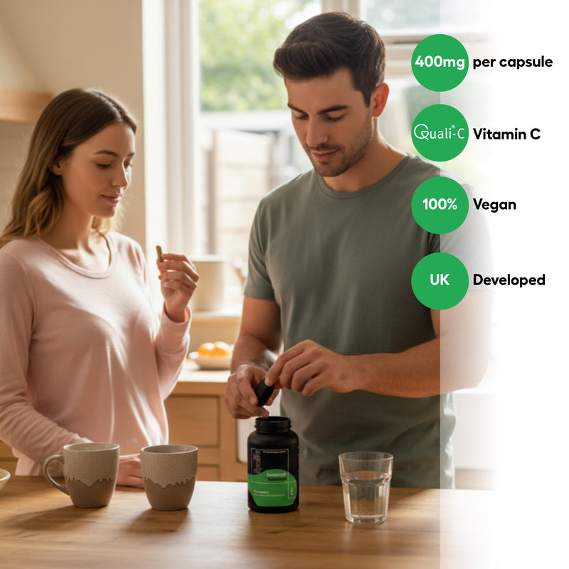 Liposomal Vitamin C Capsules, High Strength Vitamin C Supplement, Immune System & Collagen Support, Energy & Skin Health, Vegan Liposomal Vitamin C Using Quali-C, 30-60 Day Supply