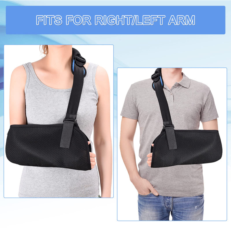 Arm Sling, Shoulder Immobilizer for Arm, Shoulder, Elbow, Wrist Injury, Versatile Arm Support with Foam Neck Pad Fits for Left Right Hand Women Men (S) S