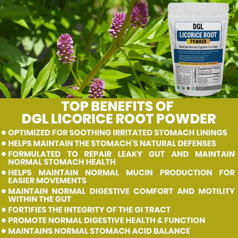 [Australia] - Kidney Restore DGL Licorice Root Powder Supplement - Made from Licorice Root Extract for Digestive Health and Gut Lining Support - Deglycyrrhizinated Mulethi Powder for Gut Wellness - 280 Servings 