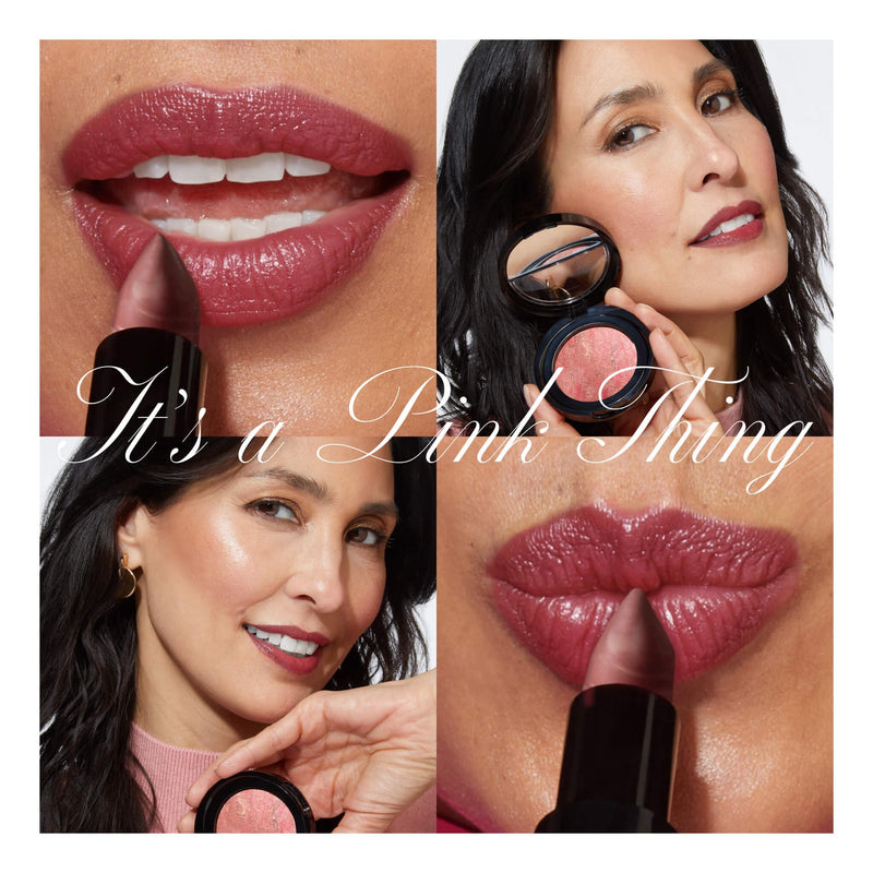 [Australia] - LAURA GELLER NEW YORK It's a Pink Thing Marbleized Makeup Collection - Limited Edition Blush & Lipstick Gift Set - Marbleized Baked Blush & Hydrating Lipstick - Perfect for Mother's Day Gifting 