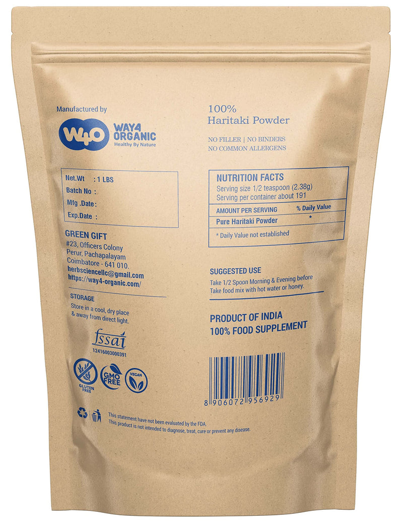[Australia] - Haritaki Powder 1lb (16 Ounces), Terminalia Chebula (1 Pound) 16 Ounce (Pack of 1) 