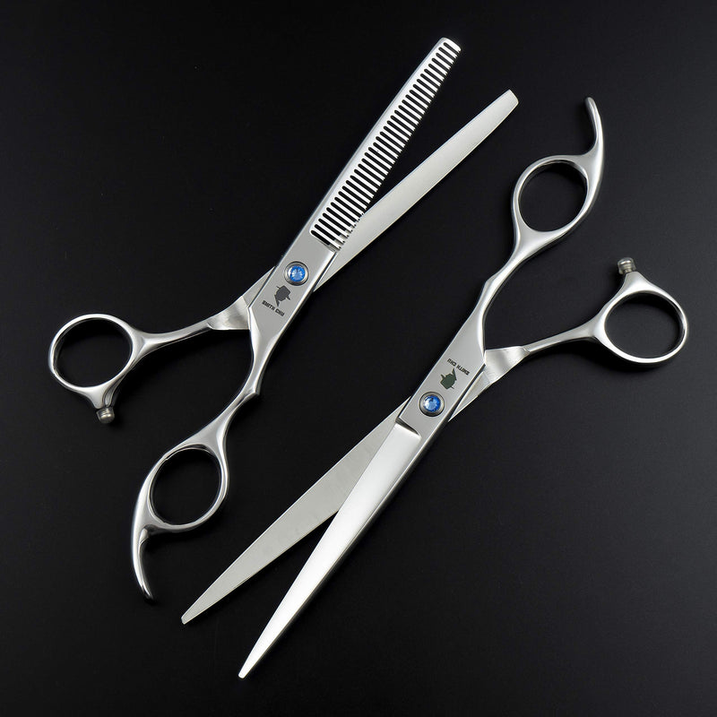 7.0 Inch Professional Hair Cutting Shears/Scissors and Barber Thinning/Texturing Scissor for Men Barber