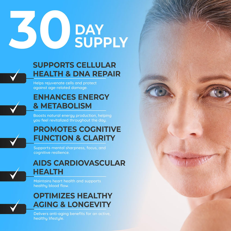 Direct Purity NAD Supplements – 1150 mg Healthy Aging Liposomal NAD with Trans Resveratrol TMG and Piperine Blend Supports Cellular Health DNA Repair Energy and Metabolism – 60 Vegan Capsules
