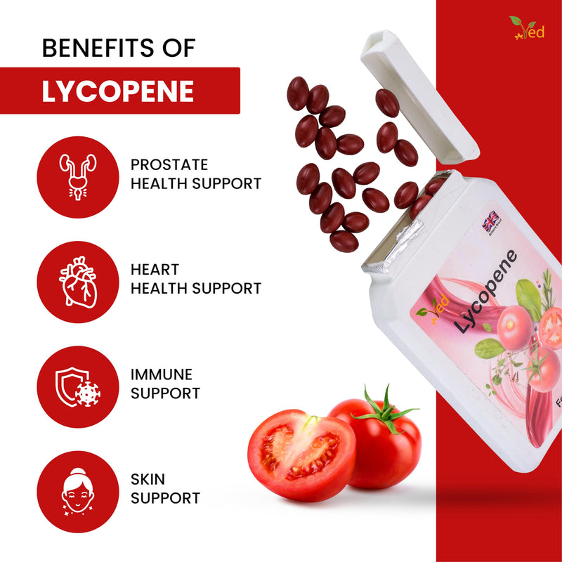 [Australia] - Ved Lycopene Supplement | Super strength, prostate and heart health | Super antioxidant | 500 mg x 90 soft capsules. 