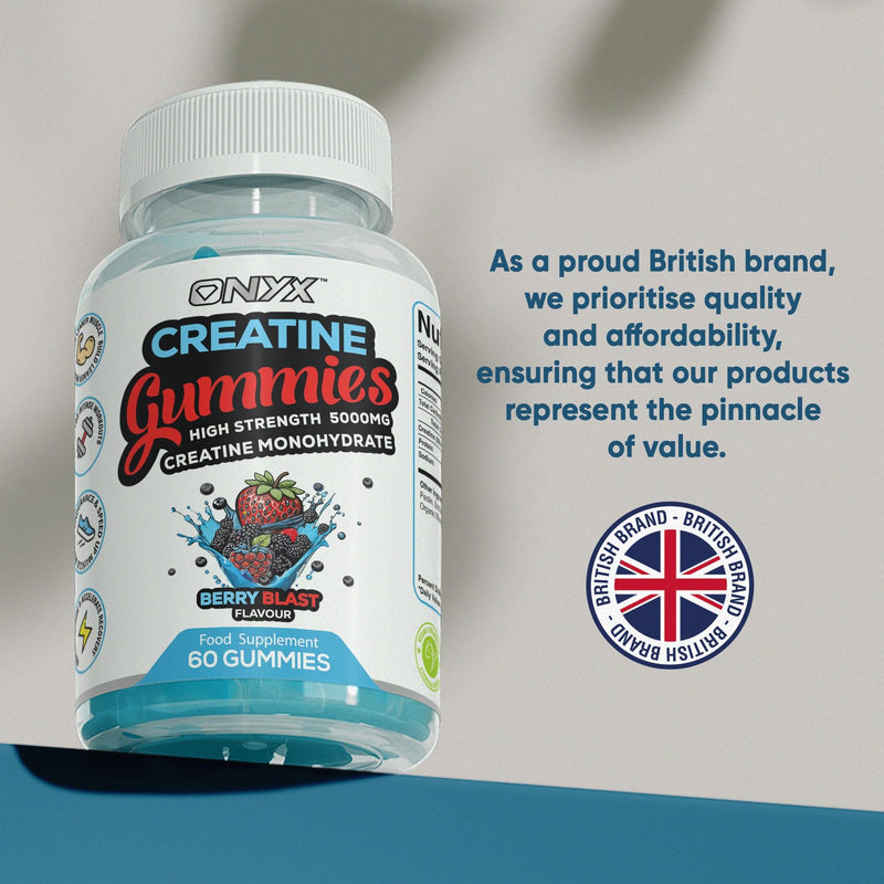 Creatine Monohydrate Gummies 5000mg High Strength Muscle Growth & Recovery Supplements for Men & Women 120 gummys Creatine Monohydrate, Vegan Gym Pre Workout, Berry Blast Flavour (120 Gummies) 2