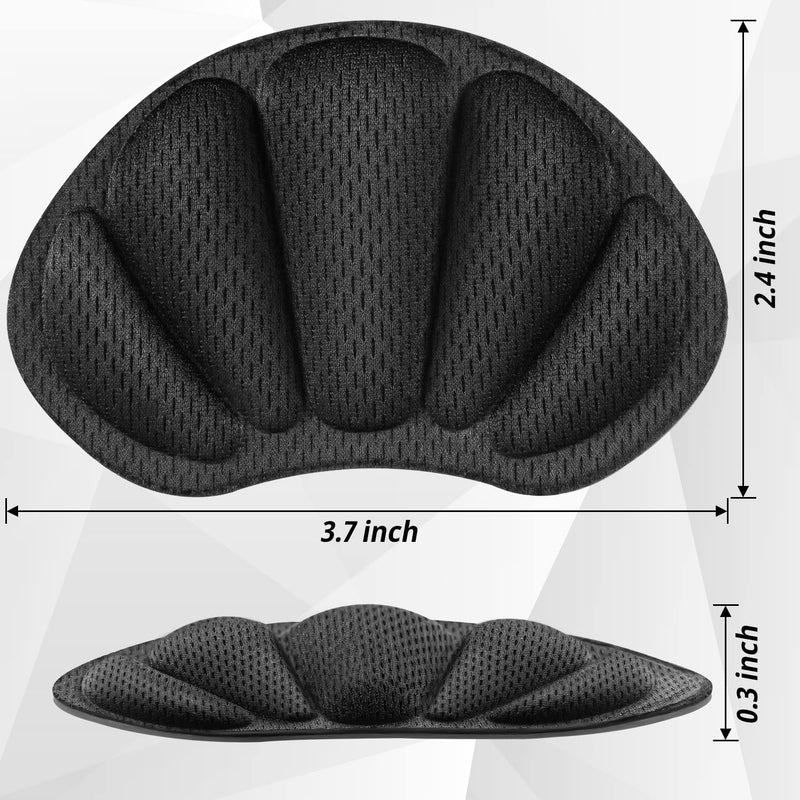 [Australia] - Heel Cushion Pads Mesh Self Adhesive Heel Pads for Back of Heel Heel Cushions Prevent Oversized Shoes for Men and Women Black 8 Pack 1 