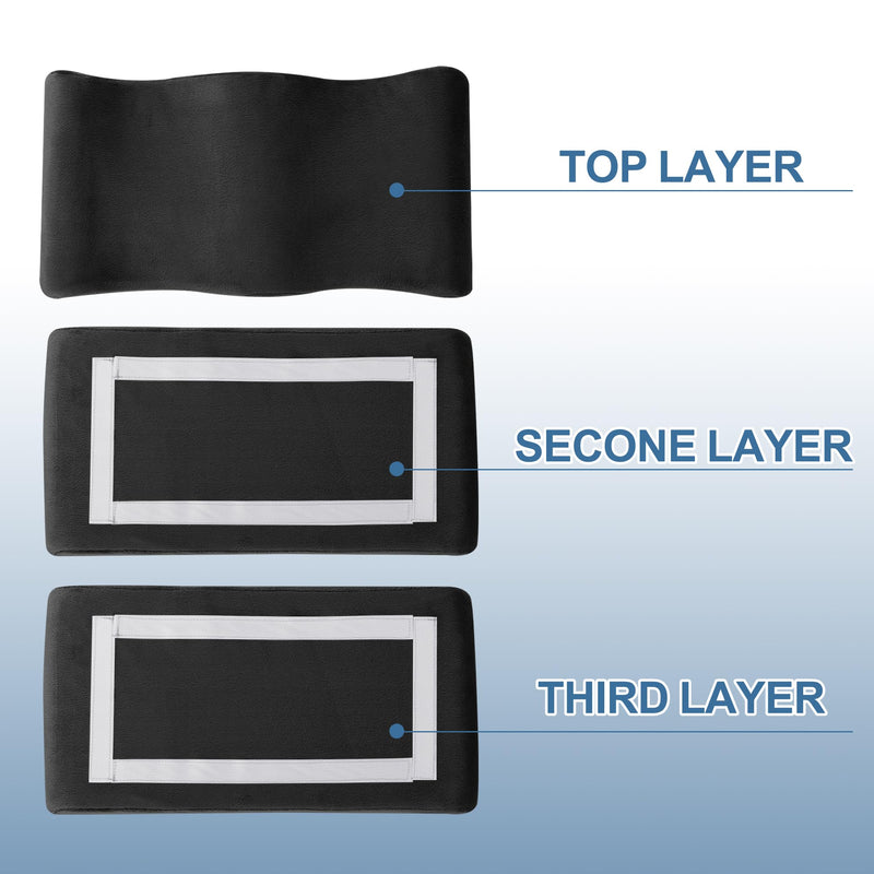 [Australia] - HOMBYS Adjustable Height BBL Pillow After Surgery for Sleeping,High Density Foam BBL Recovery Pillow for Sitting After Surgery, Durable Butt Pillows for Car Seats, Office and Home Chairs (Black) Black 