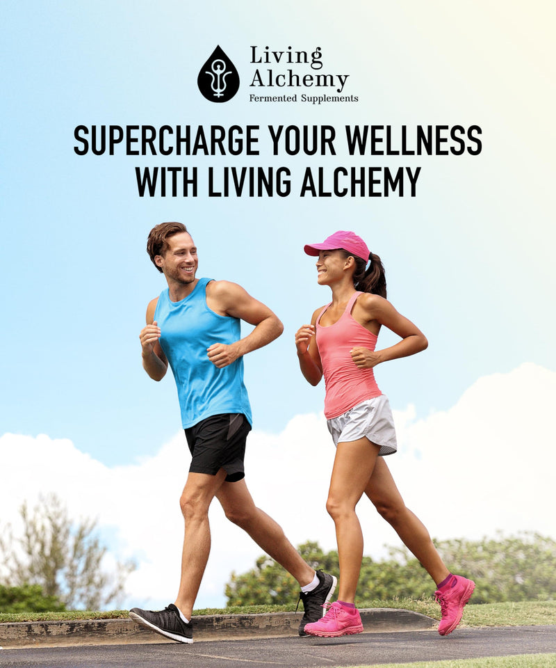 Living Alchemy Your Flora Probiotic Family, Vegan, Non-GMO, 60 Pcs | Fermented Soybean, Banana, Blueberry, Prebiotics, Probiotics, Postbiotics, Digestive Enzymes, Gut Support