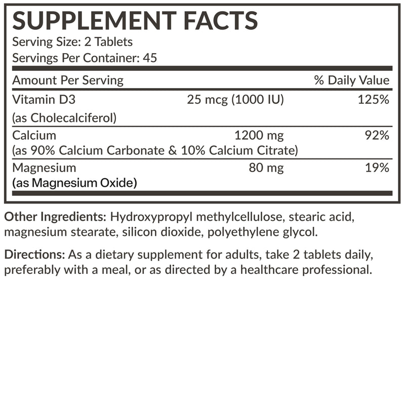 [Australia] - Futurebiotics Calcium 1200 MG Per Serving Sustained Release with Vitamin D3 1000 IU Per Serving Non-GMO, 90 Vegetarian Tablets 90 Count (Pack of 1) 