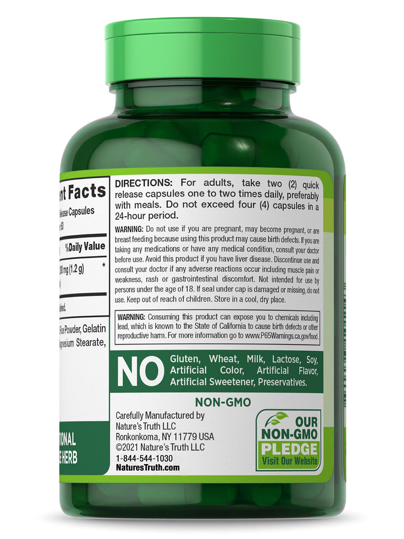 [Australia] - Red Yeast Rice Capsules | 120 Count | Non-GMO, Gluten Free | By Nature's Truth 