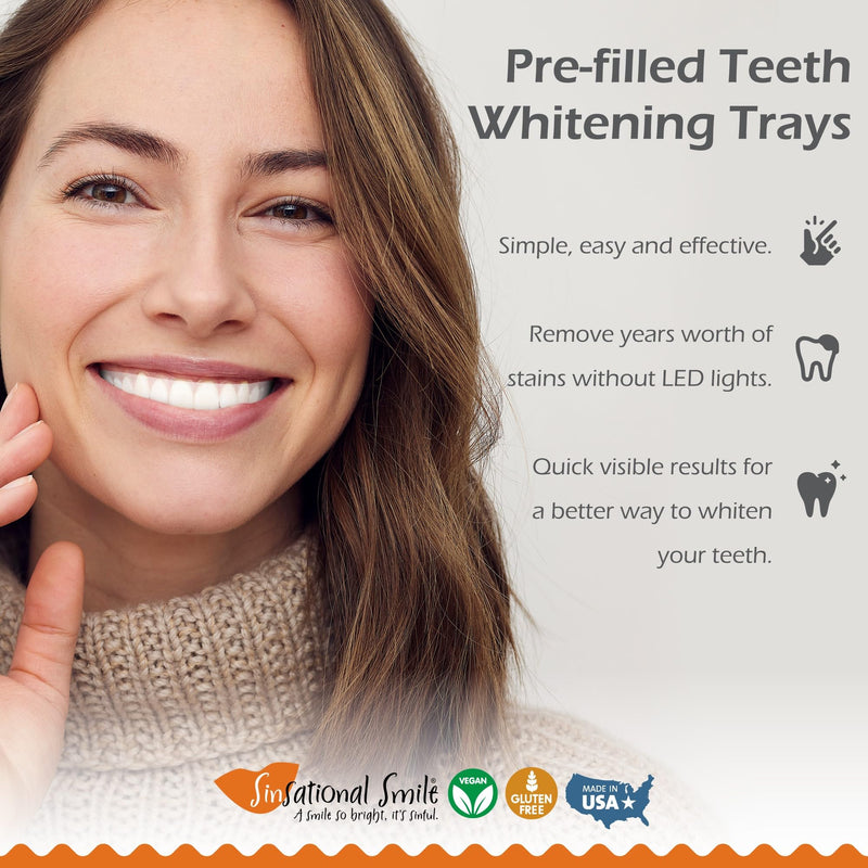 [Australia] - Pre-Filled Teeth Whitening Trays, 14 Trays (7 Treatments) - Safe, Fast, Simple, Effective, Removes Stains, No Sensitivity, Enamel Safe, for Sensitive Teeth & Gums 