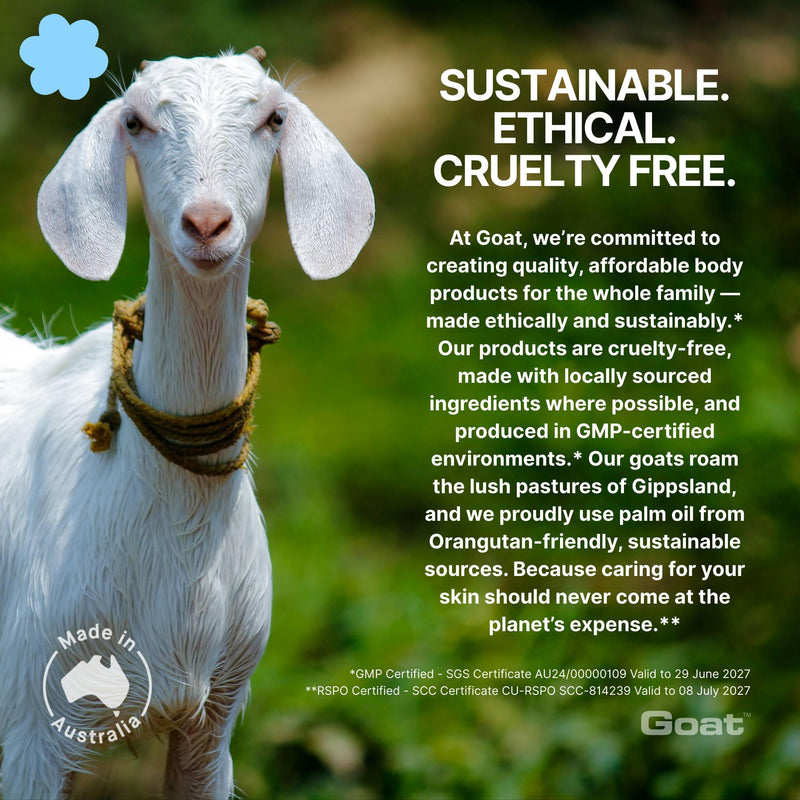 Goat Moisturizing Cream - Moisturizing Hand and Body Cream - Enriched Milk, Vitamin E, 100 ml, For Dry Itchy or Sensitive Skin, Made in Australia Original