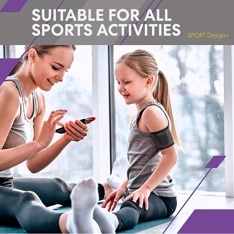 [Australia] - Diabetes Arm Band for Insulin Pod Monitoring Systems - Omnipod Dexcom Freestyle Libre - Protects Insulin Pod During Sports - Replace Adhesive Patches Tape (Purple, M) Purple Medium (Pack of 1) 