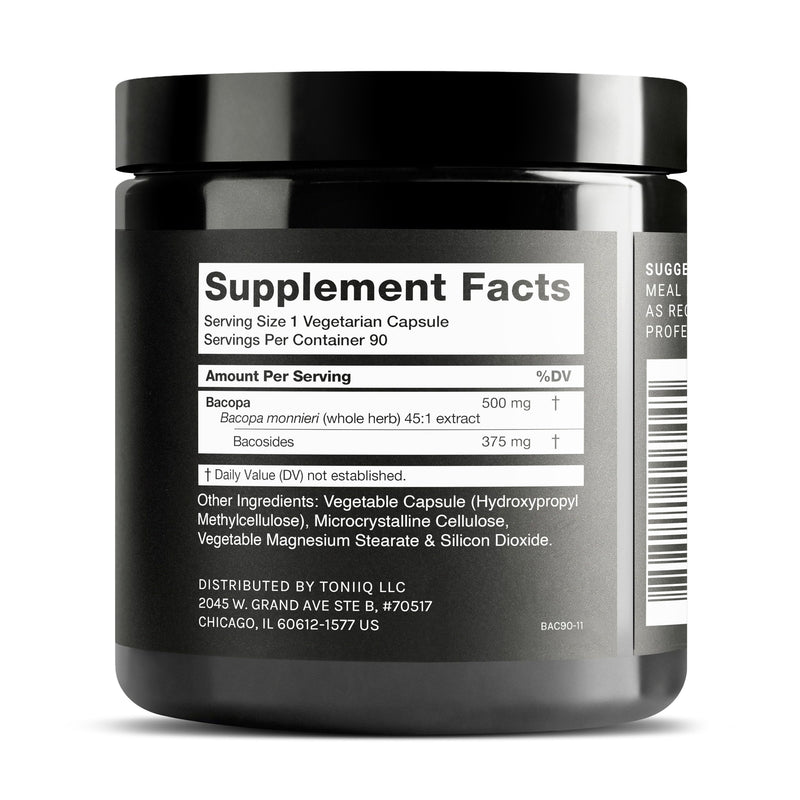 [Australia] - Bacopa - Ultra High Potency 45:1 Extract with 75% Bacosides - Highly Concentrated - Third-Party Lab Tested - 90 Capsules 