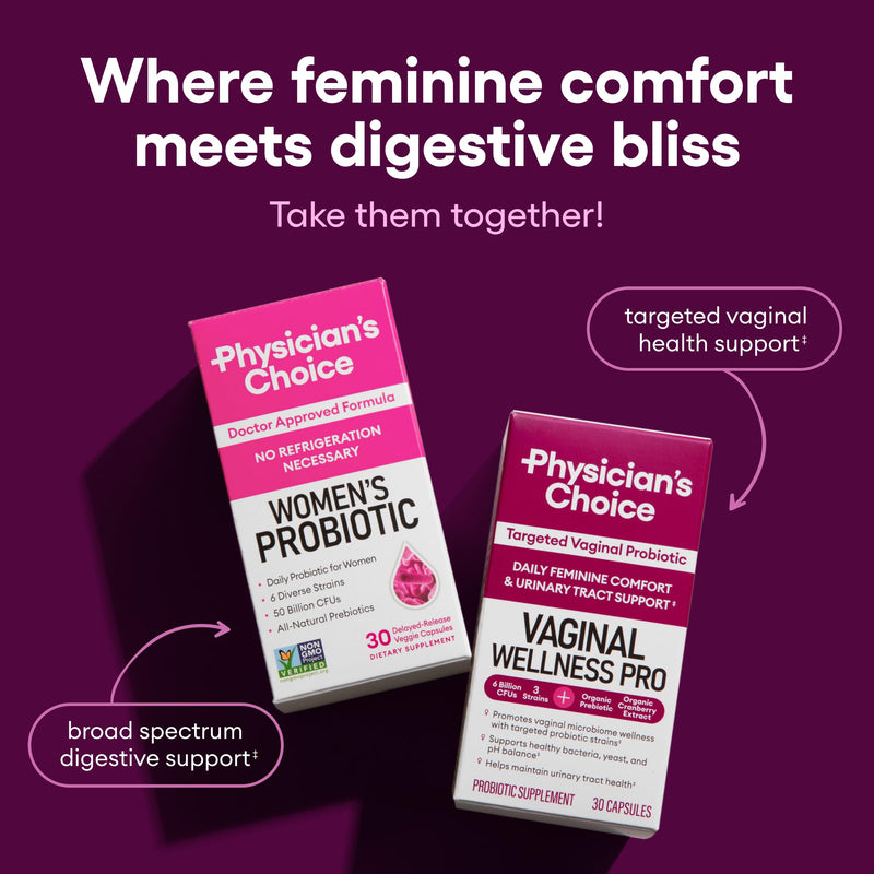 [Australia] - Physician's CHOICE Vaginal Probiotics for Women - Unique with Licorice Root - PH Balance, Odor Control, Yeast, Vaginal Microbiome & Feminine Health - 6B CFU - Organic Prebiotic, Cranberry - 30 CT 30 Count (Pack of 1) 