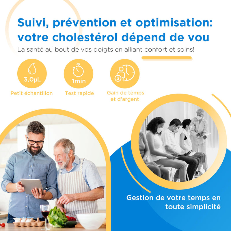 [Australia] - FORA 6 in 1 blood glucose meters Bluetooth, with 10 pcs total cholesterol test strips 