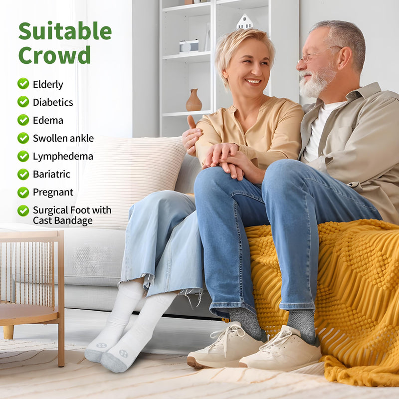 [Australia] - Diabetic Socks for Men,6 Pairs Bamboo Viscose No Binding Crew Diabetic Socks 9-12(White+Black+Dark Grey+Deep Grey+Sandy Color+Deep Blue-Large) White/Black/Dark Grey/Deep Grey/Sandy Color/Deep Blue Large 