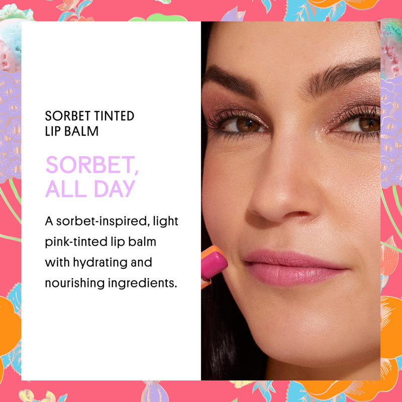 WINKY LUX Sorbet Tri-Color Tinted Lip Balm - Hydrating Pink Tint Sorbet - Light Pink