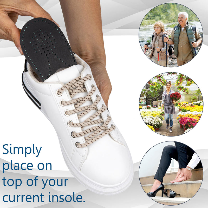 [Australia] - SULPO Heel Spur Insoles - Heel Pad Shoes with 3 Hardness Levels to Relieve Heel Pain and Plantar Fasciitis, Heel Cushion for Comfort and Support Black Size 35-41 Hard 35 - 41 Hard Black 