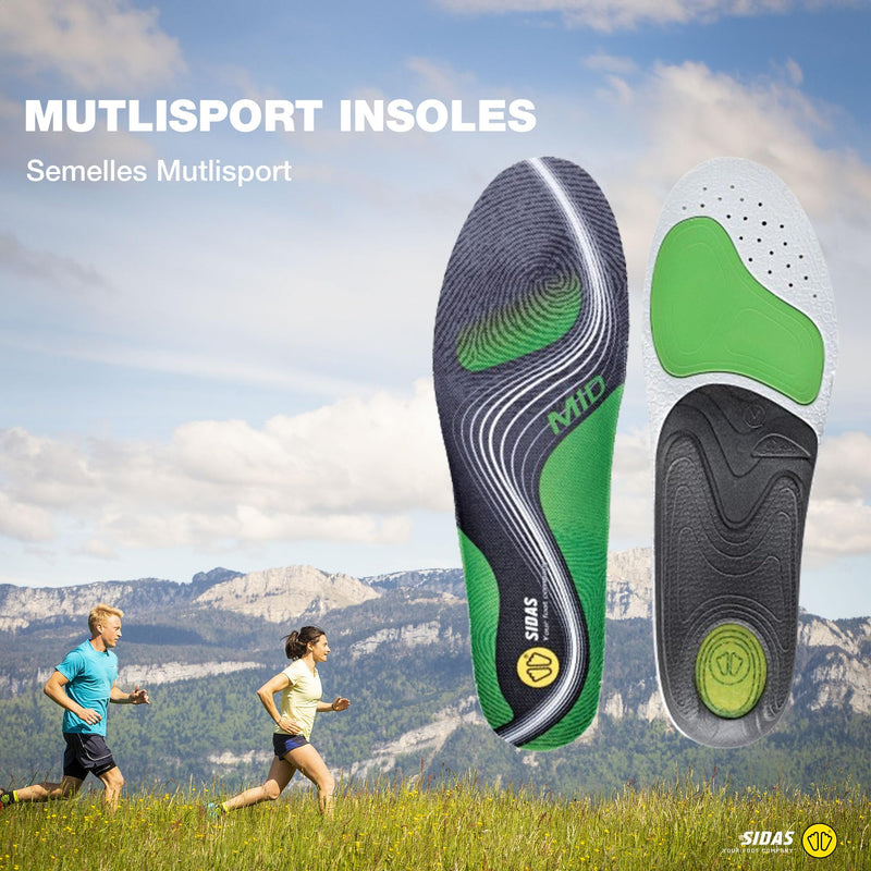[Australia] - Sidas 3Feet Active Mid insoles, green X-Large 