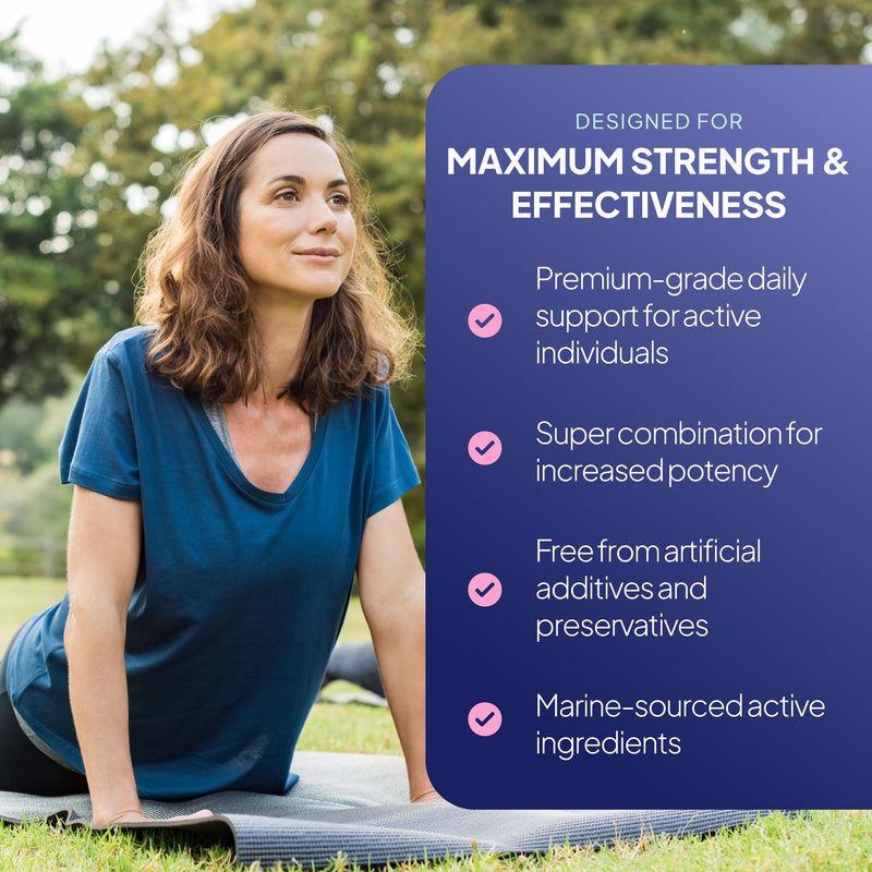 Glucosamine & Marine Collagen | Dual-Action Formula | 240 Fast Absorption Tablets = Up to 8 Months’ Supply | Marine Sourced | Made in The UK in Accordance with GMP Standards Unflavoured 120 count (Pack of 2)