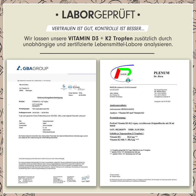 [Australia] - Vitamin D3 + K2 1000 drops vegan - 1000 IU vitamin D3 + 40 mcg K2 MK7 (Pharmaquinone®) - optimally high dosage - highest bioavailability - vegan vitamin D3 from lichen - laboratory tested - 30 ml Vit. D3 + K2 drops 30 ml (pack of 1) 