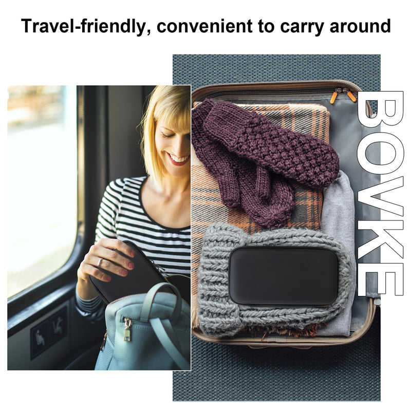 [Australia] - BOVKE Diabetes Supplies Travel Case, Storage Bag for Diabetes Test Kit, Blood Glucose Meters, Test Strips, Medicines, Lancets, Needles, Syringes and Other Diabetes Supplies, Black + Black Black + Black 