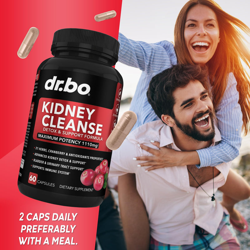 [Australia] - Kidney Cleanse Detox Support Supplement - Natural Cranberry, Juniper Berries, Buchu & Uva Ursi Extract to Support Kidneys, Bladder & Urinary Tract Health Supplements - Herbal Renal Blend Formula Pills 
