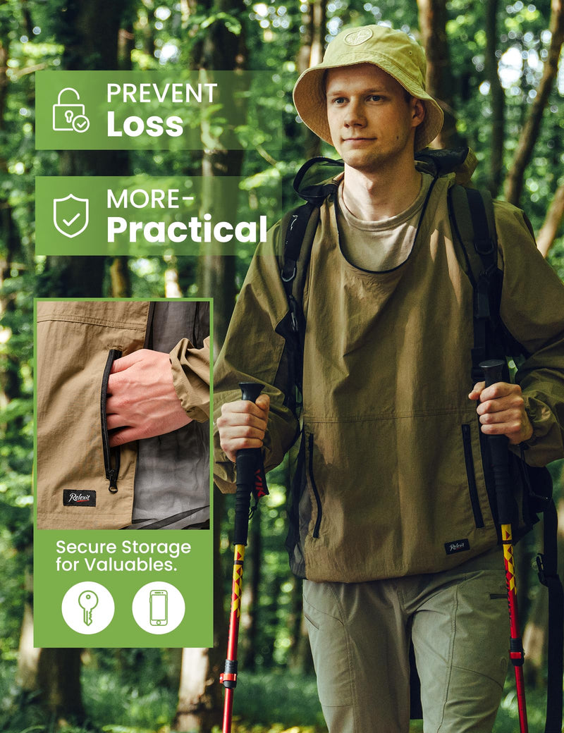 [Australia] - Mosquito Jacket, Durable Bug-Proof Jacket with Adjustable Hood & Pocket, Summer Adventures Mosquito Proof Clothing XX-Large 