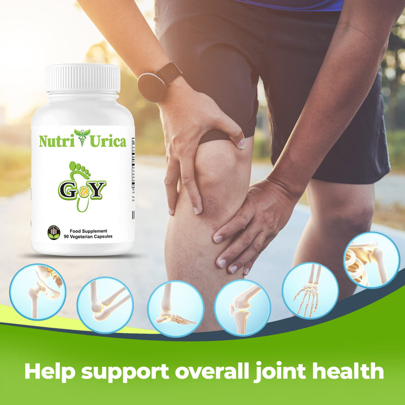 NutriUrica - Uric Acid Support with 6 Key Ingredients - 500 mg 90 Vegetarian Capsules