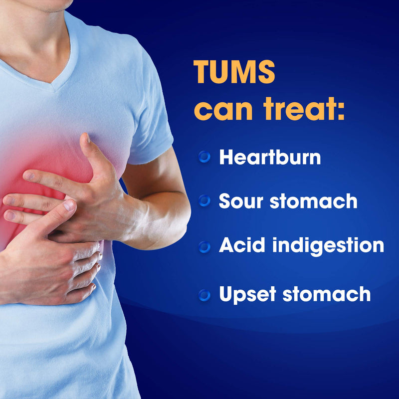 TUMS Smoothies Antacid Tablets, Heartburn Relief, Assorted Fruit, 160 Count | Ultra Strength Formula, Neutralizes Acid Instantly for Indigestion and Upset Stomach, Multi-Symptom Relief, Gluten Free 160 Count (Pack of 1)