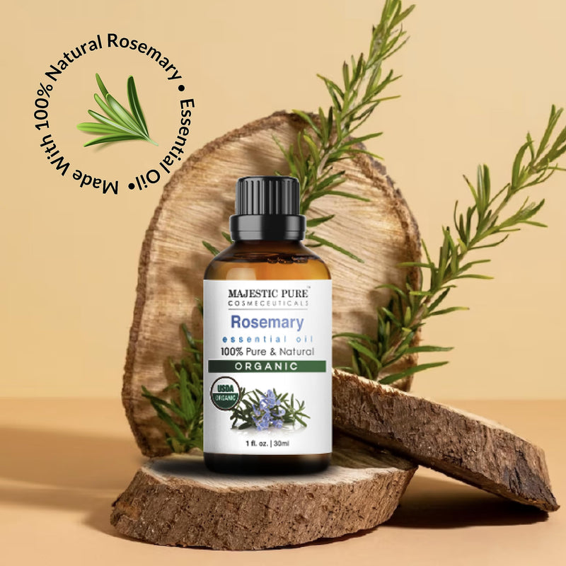 [Australia] - Majestic Pure USDA Organic Rosemary Essential Oil, Premium Grade, 100% Organic & Premium Rosemary Oil for Hair Growth, Skin, Face, Aromatherapy & Diffuser - 1 fl oz 1 Fl Oz (Pack of 1) 
