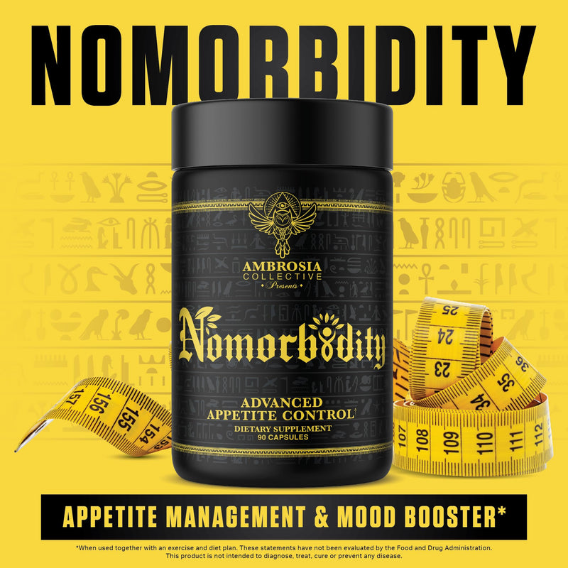 [Australia] - Ambrosia Nomorbidity Advanced Appetite Control & Hunger Management Formula | Appetite Suppressant & Mood Support with KSM-66 Ashwagandha, Garcitrin, and Thinogen 
