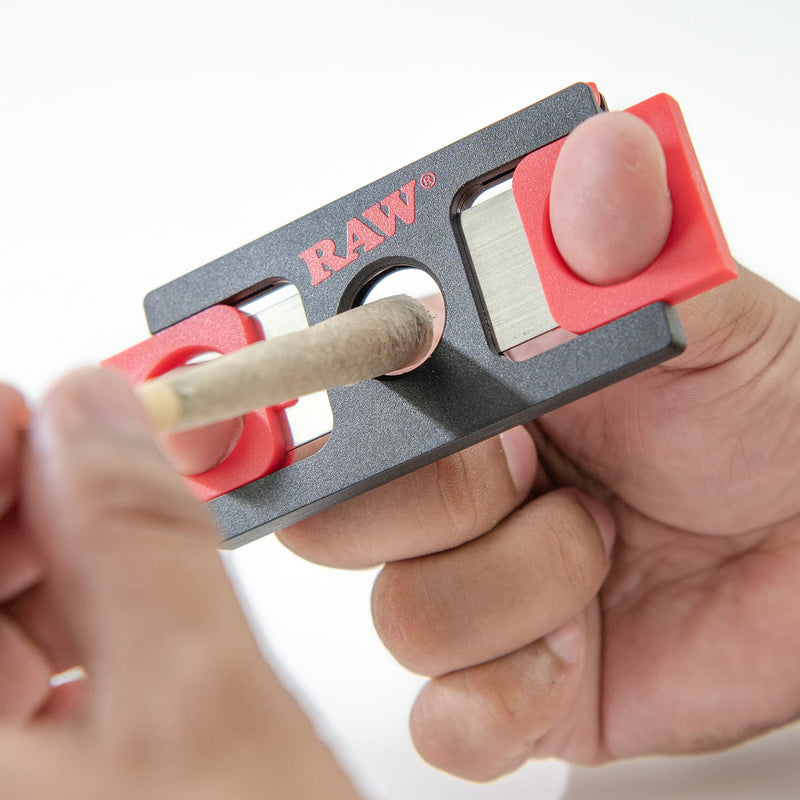 [Australia] - RAW Pre-Rolled Cone Cutter Designed Rolling Papers - Sharpened Blades Angled for Clean Smooth Cutting - Guillotine Styled Double Cut Blade Design 