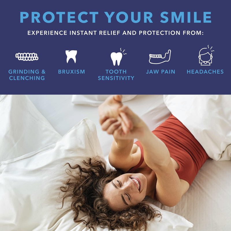 CustMbite Nightguard for Teeth Grinding, Clear (2 Pack) Made in USA