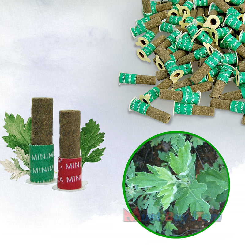 [Australia] - Korea Acupuncture 100% Wormwood Mugwort Moxibustion Mini Moxa Sticks On Cone Roll 1Box 180pcs Weak 