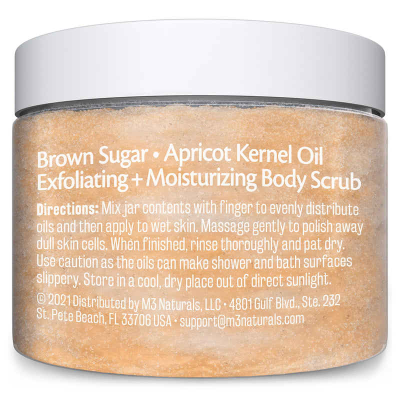 [Australia] - Brown Sugar Scrub Face Foot & Body Exfoliator Infused with Collagen and Stem Cell Exfoliating Salt Body Scrub for Toning Skin Cellulite Skin Care, 12oz by M3 Naturals Brown Sugar 