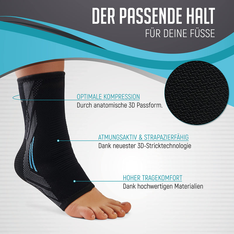 [Australia] - KINETIC EVOLUTION elastic foot bandage for men and women. Ideal for sports such as tennis and running. Adjustable, comfortable and durable, can be used left and right. (L, Black) L 