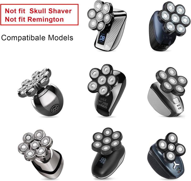 Replacement Shaver Head, Universal Rotary Wet & Dry 5-Blade Head for Coarse Hair, Skull, Face, Body, Arms, Legs, Back, Chest, 1 Unit, The Cut Buddy 1 Count (Pack of 1) Original