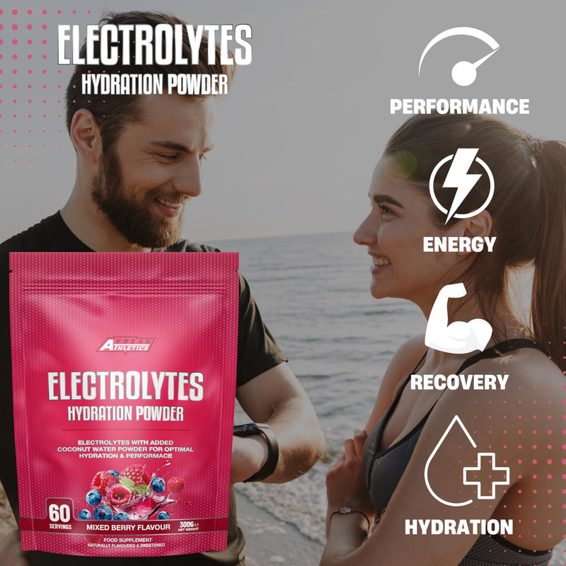 Freak Athletics Electrolytes Powder - 300g Flavoured Electrolytes Naturally Flavoured & Sweetened (300g, Berry)