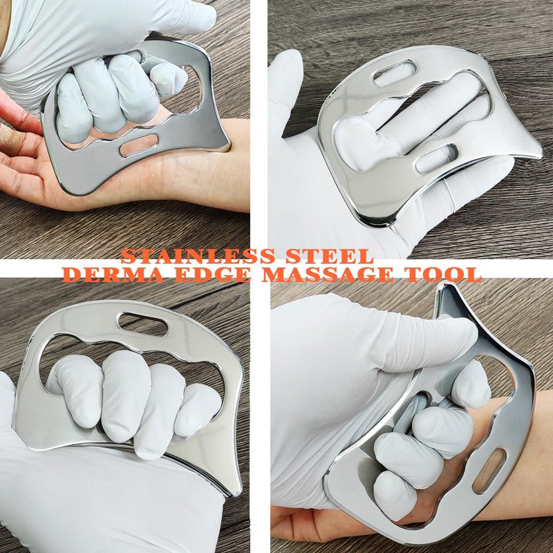 [Australia] - Stainless Steel Derma Edge Massage Tool & Scraping Massage Tools, Gua Sha Muscle Scraper Tool(UII-SD1C) UI-SD1C 