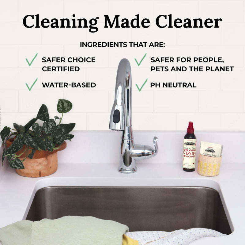 [Australia] - Chateau Spill Red Wine Stain Remover for Clothes - 4oz Stain Remover Spray for Stains on Tablecloth, Carpet, Upholstery and Laundry from the makers of Miss Mouth's Messy Eater Stain Treater 4 Fl Oz (Pack of 1) 